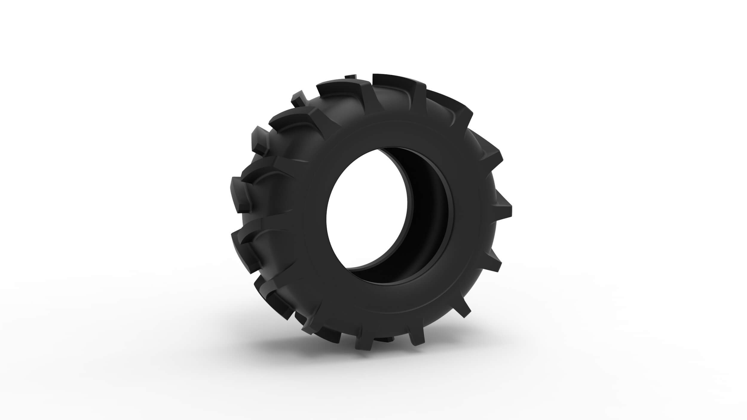 Tire of Redneck Rave Mud Truck Version 2 Scale 125 3D Model