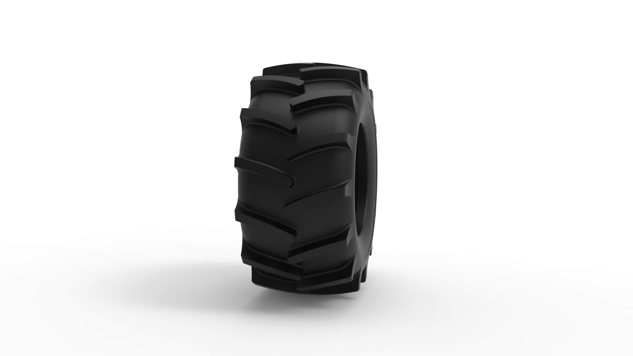 Tire of Redneck Rave Mud Truck Version 2 Scale 125 3D Model