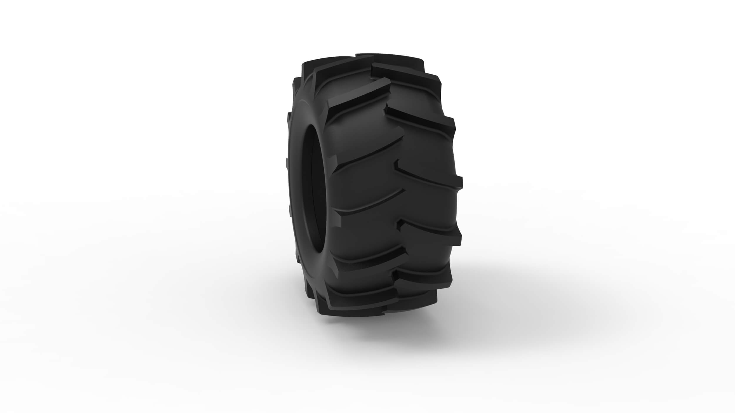 Tire of Redneck Rave Mud Truck Version 2 Scale 125 3D Model