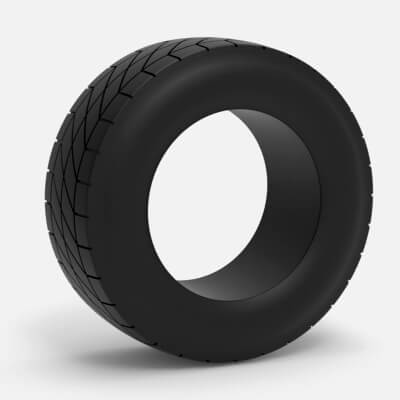 Vintage dirt tire Version 4 Scale 1:25