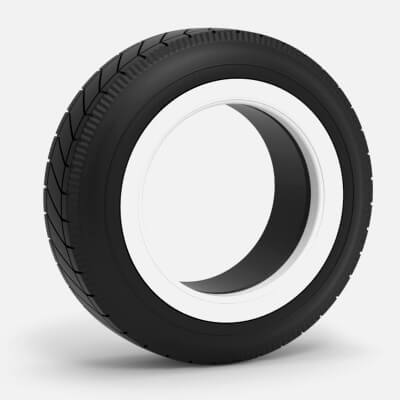 Vintage dirt Whitewall tire Scale 1:25