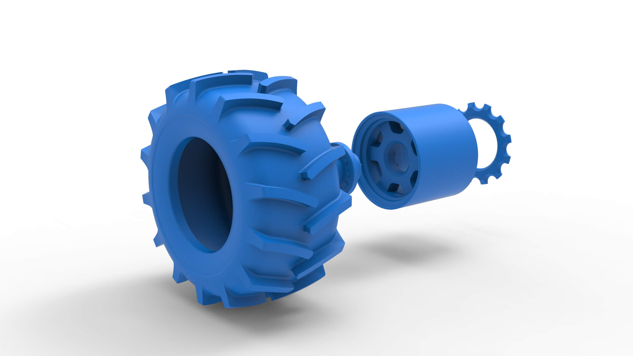 Wheel of Redneck Rave Mud Truck Version 2 Scale 125 3D Model