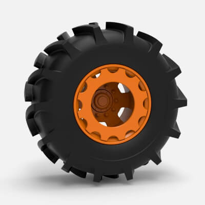 Wheel of Redneck Rave Mud Truck Version 2 Scale 1:25