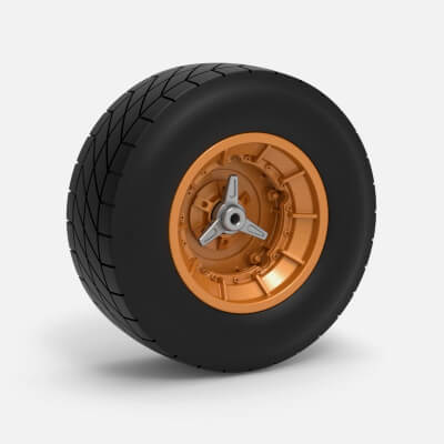 Wheel of Vintage Dirt Race Car V7 Scale 1:25
