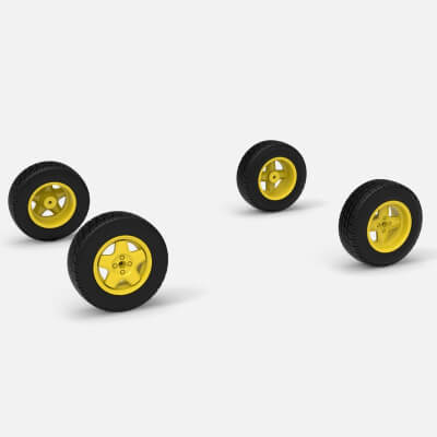 Wheel Set of BriSCA Formula 2 Stock Car Scale 1:25