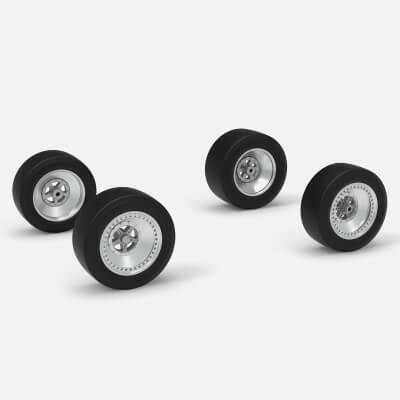 Wheel Set of Three Quarter Midget Scale 1:25