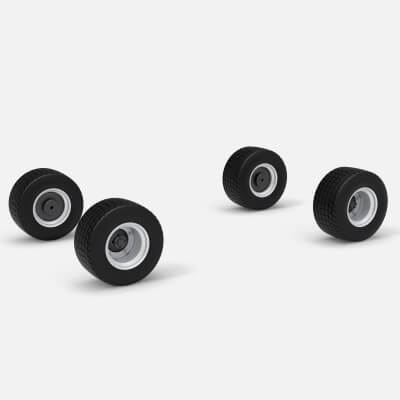 Wheel Set of Vintage Dirt Late Model Race Car V2 Scale 1:25