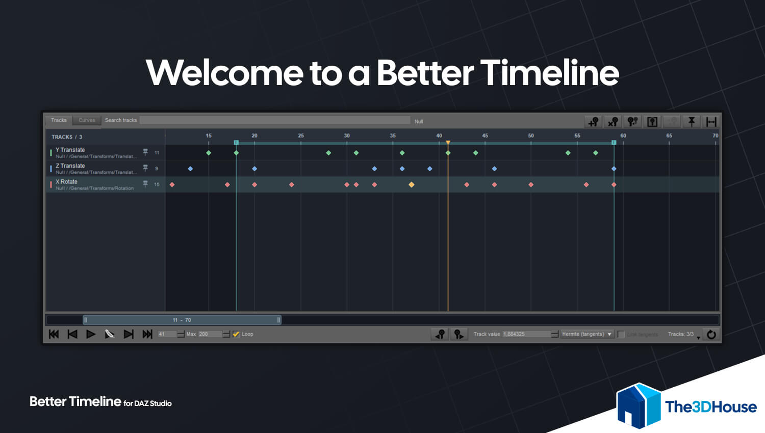 Better Timeline for DAZ Studio Daz Content