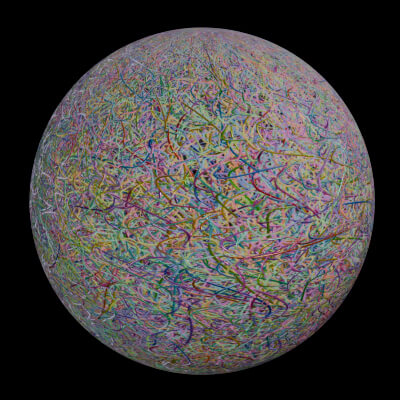 Chaotic Multicolor Fabric