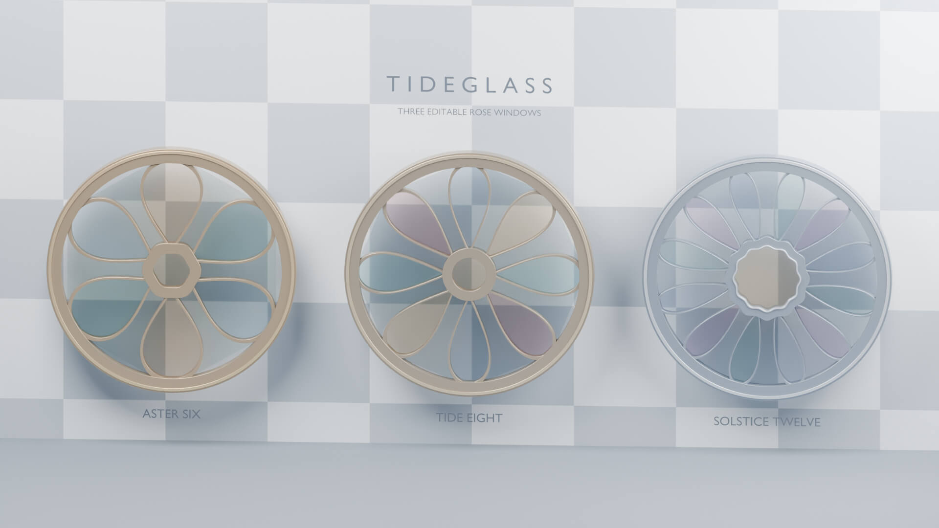 Stained Glass Rose Windows for Blender 3D Model