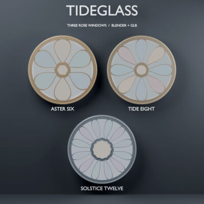 Stained Glass Rose Windows for Blender
