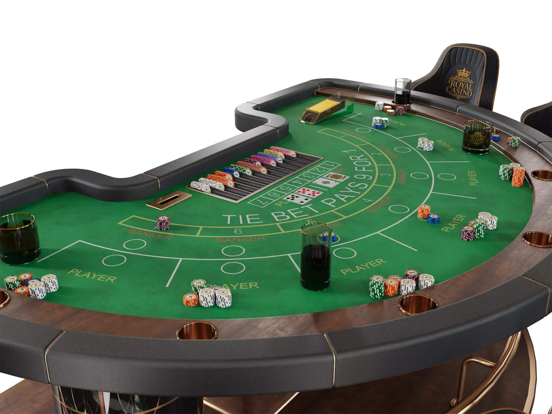 Casino Baccarat Table &ndash Game Ready for Unreal Engine 5 3D Model