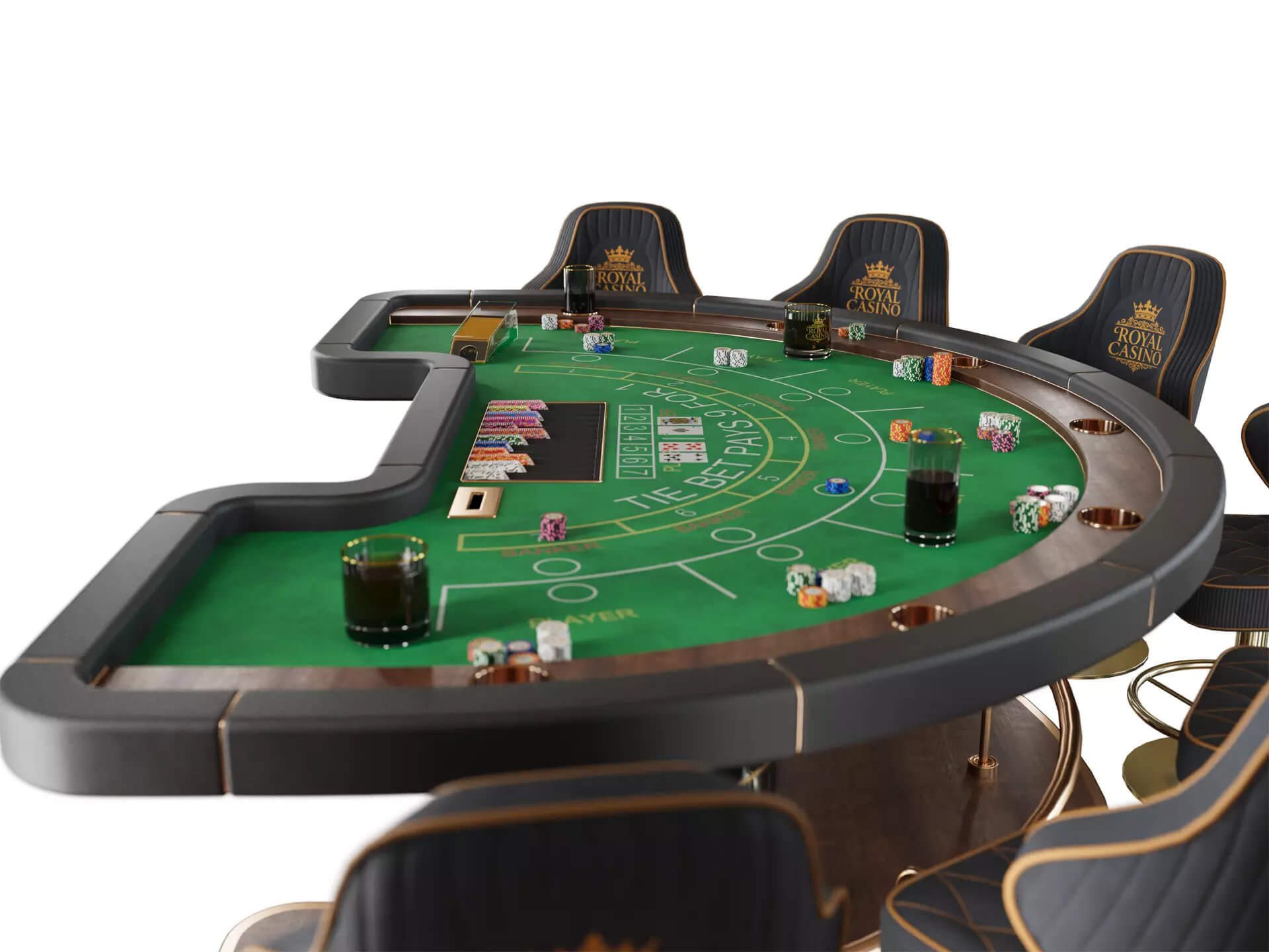 Casino Baccarat Table &ndash Game Ready for Unreal Engine 5 3D Model