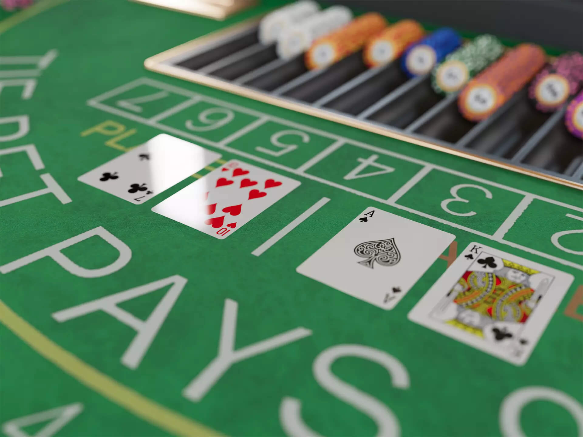 Casino Baccarat Table &ndash Game Ready for Unreal Engine 5 3D Model