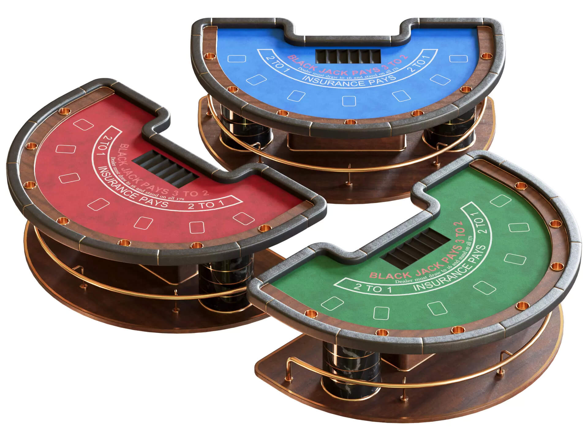 Casino Blackjack Table - Gameready for Unreal Engine 5 3D Model