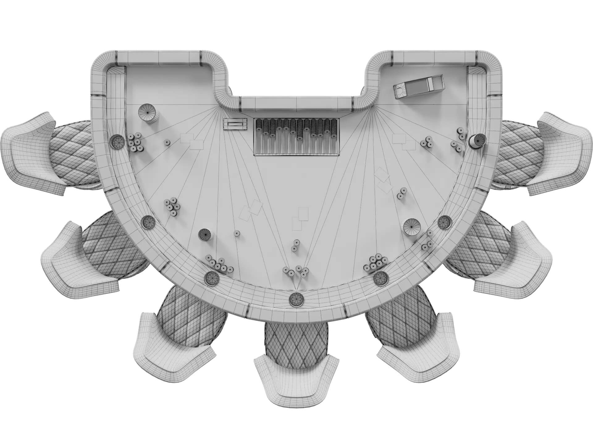 Casino Blackjack Table - Gameready for Unreal Engine 5 3D Model