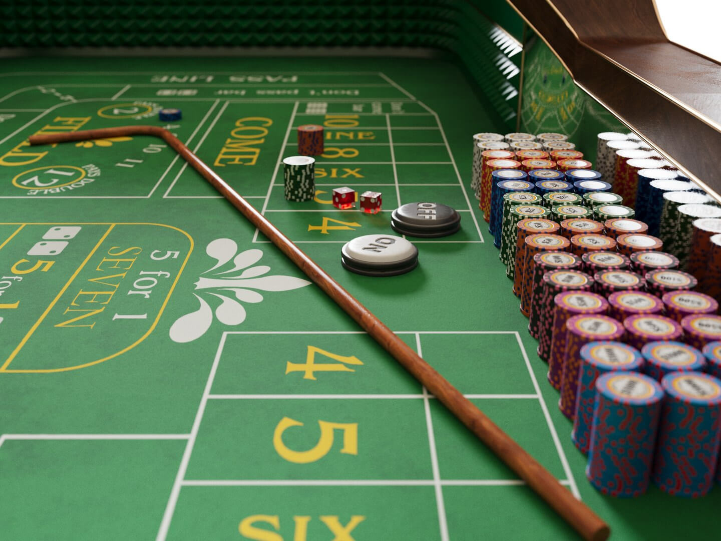 Casino Craps Table - Game Ready for Unreal Engine 5 3D Model