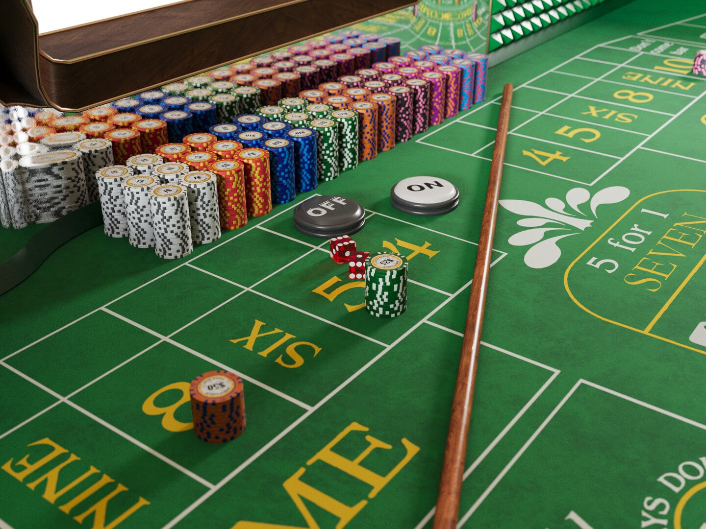 Casino Craps Table - Game Ready for Unreal Engine 5 3D Model