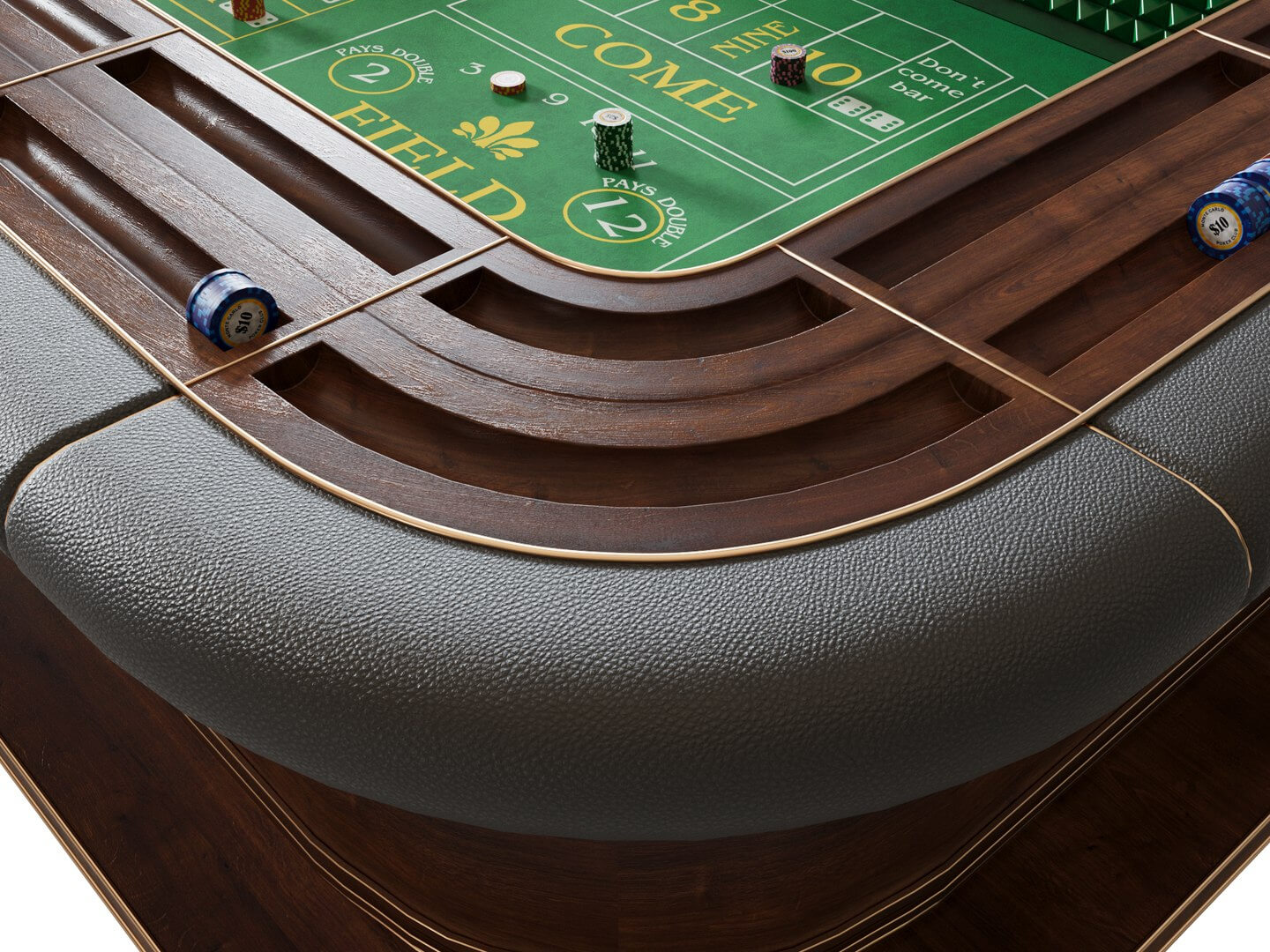 Casino Craps Table - Game Ready for Unreal Engine 5 3D Model
