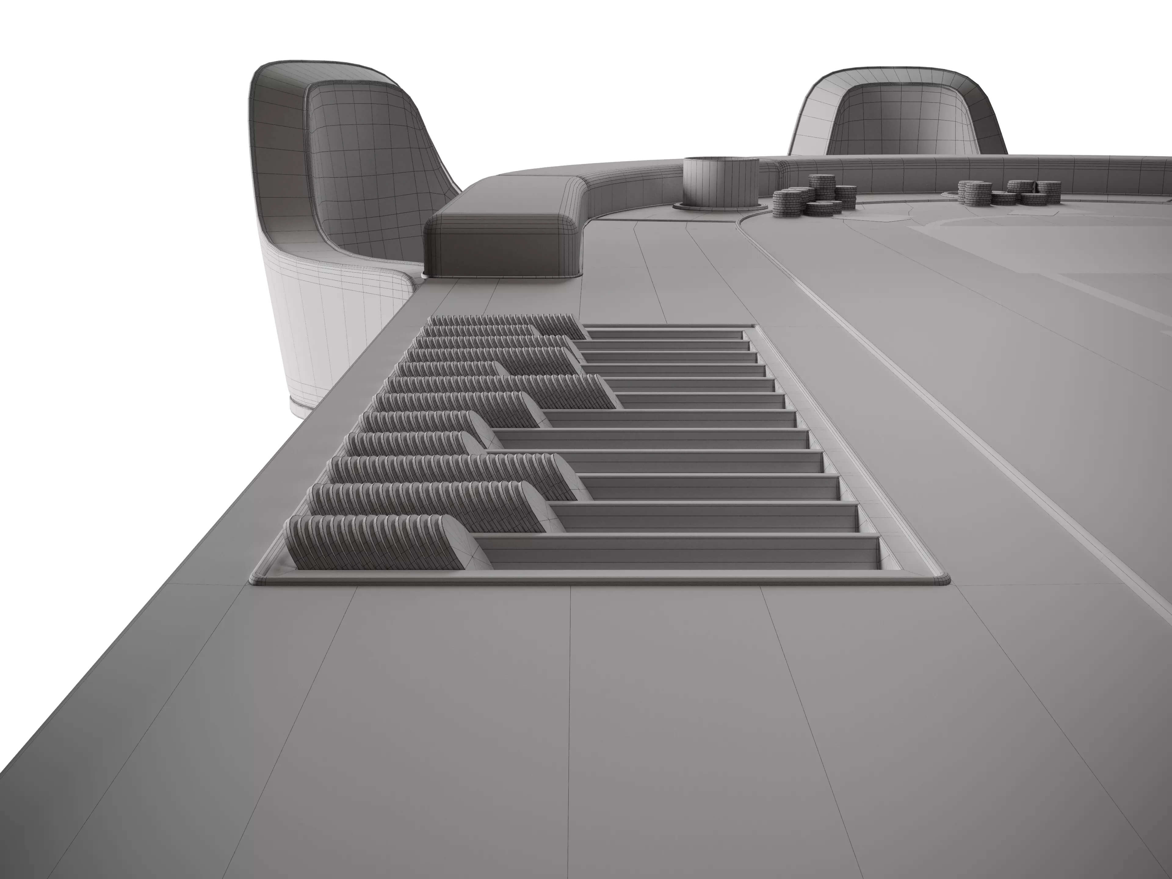 Casino Poker Table - Game Ready for Unreal Engine 5 3D Model