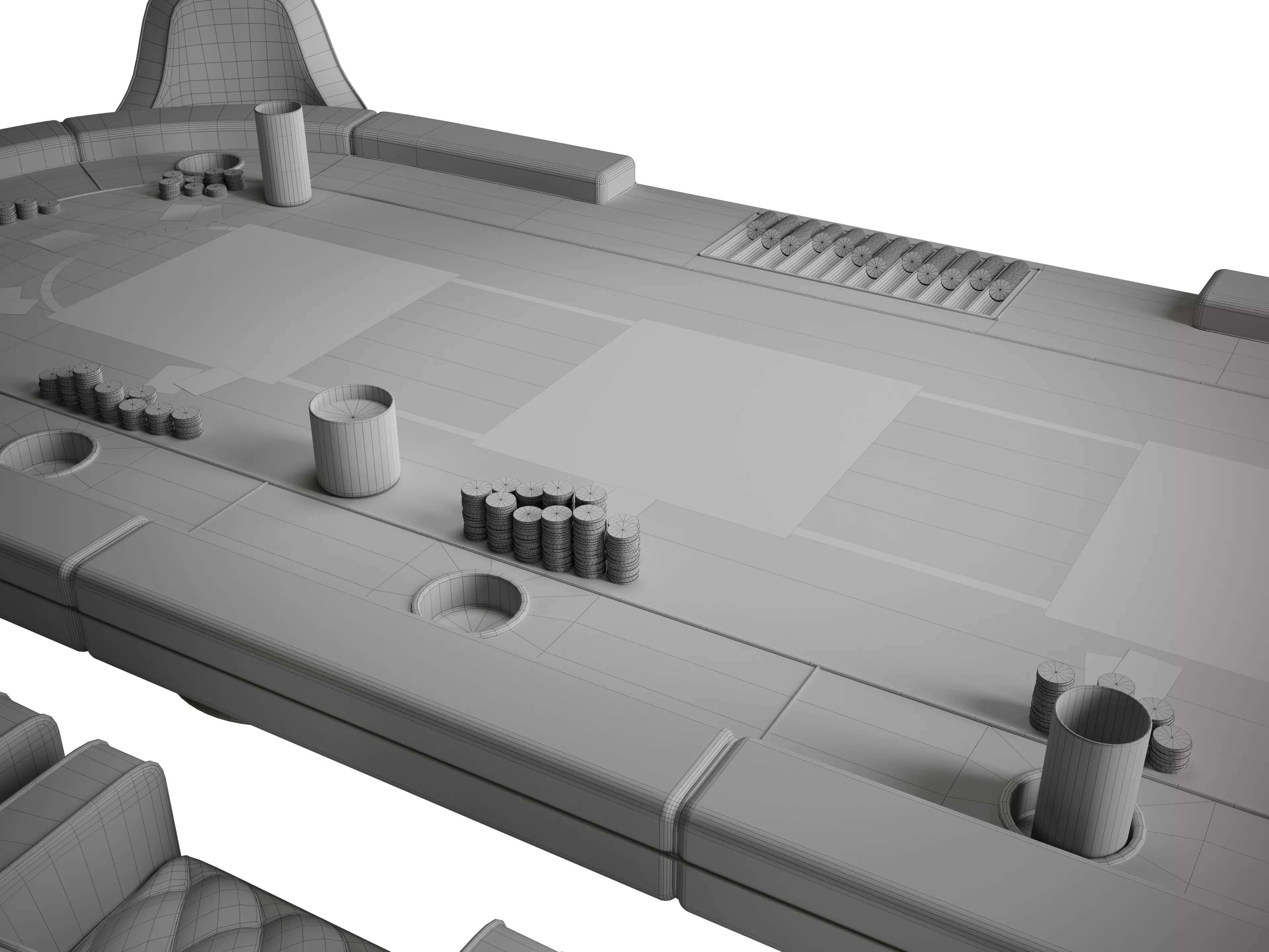 Casino Poker Table - Game Ready for Unreal Engine 5 3D Model
