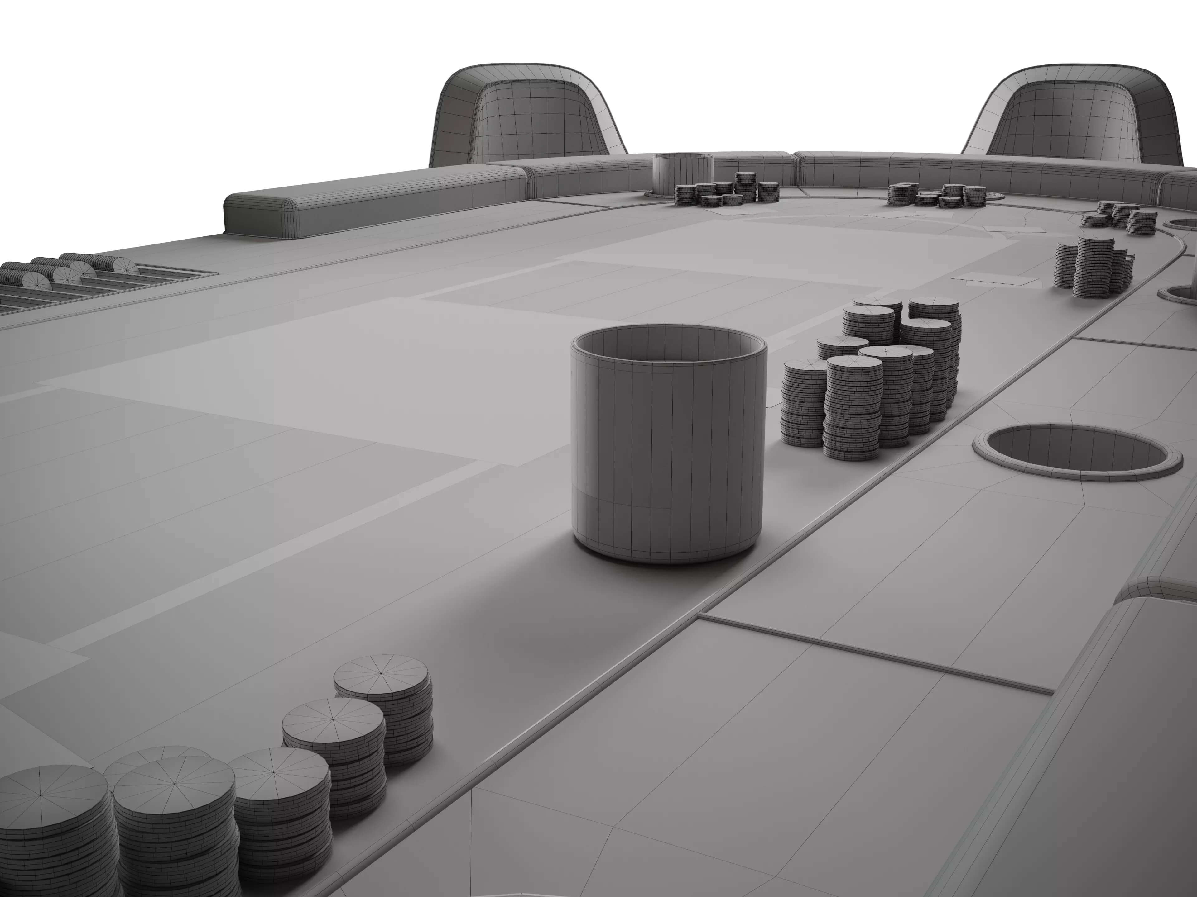 Casino Poker Table - Game Ready for Unreal Engine 5 3D Model