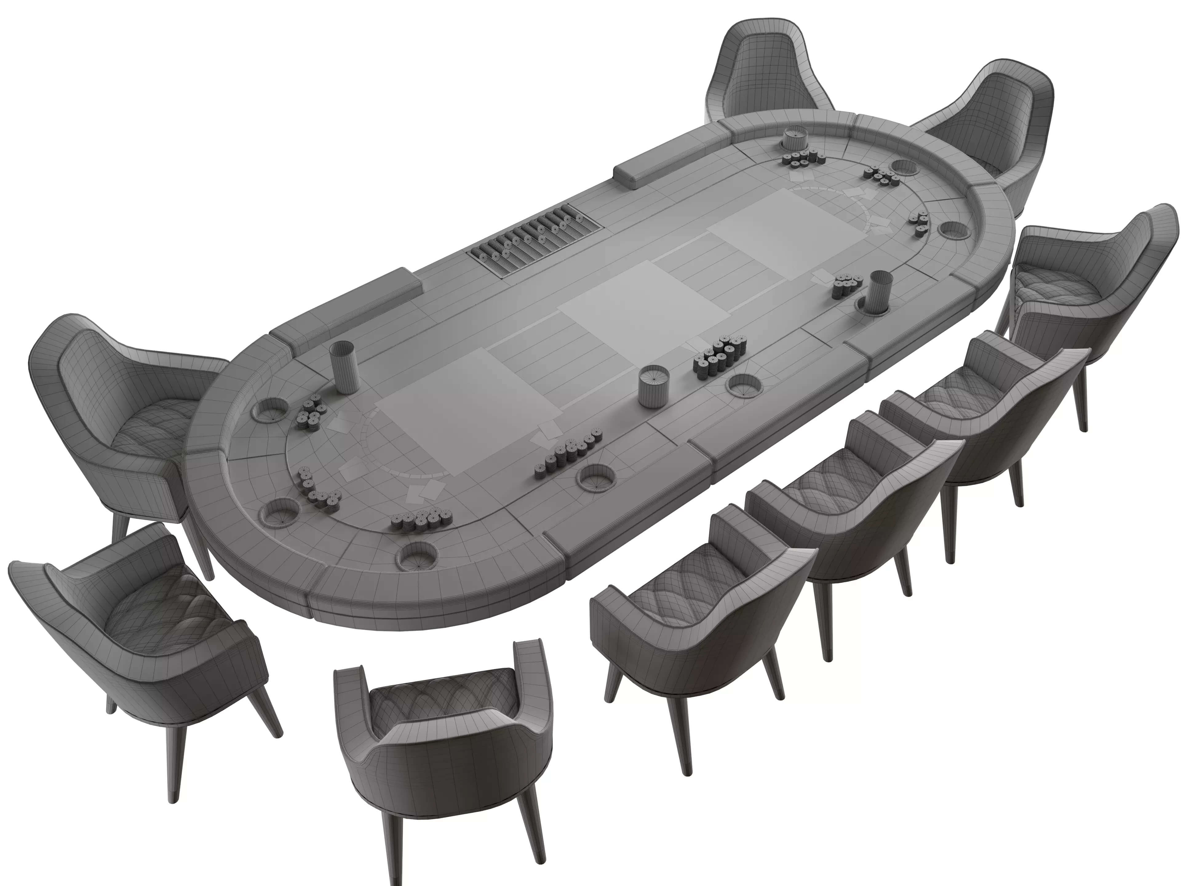 Casino Poker Table - Game Ready for Unreal Engine 5 3D Model