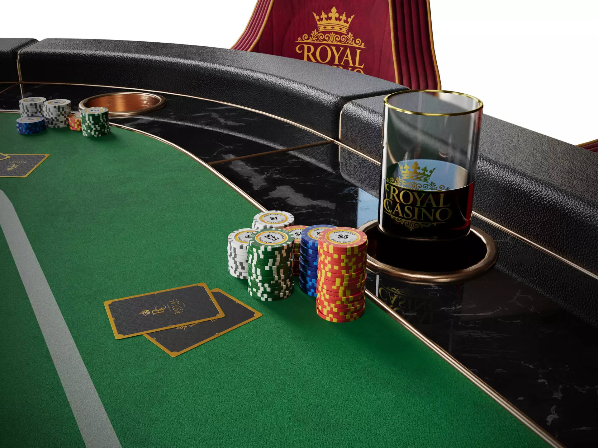 Casino Poker Table - Game Ready for Unreal Engine 5 3D Model