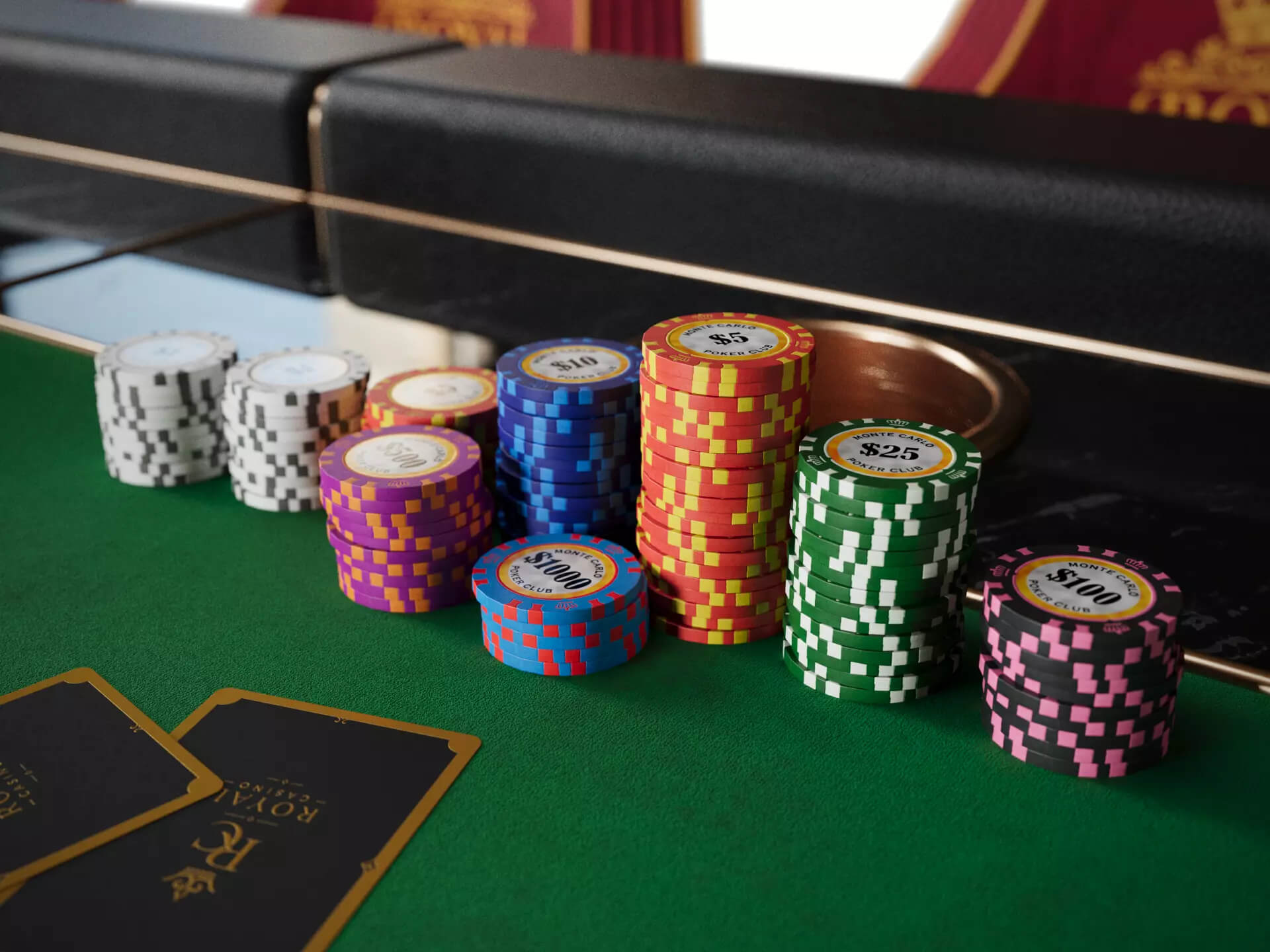 Casino Poker Table - Game Ready for Unreal Engine 5 3D Model