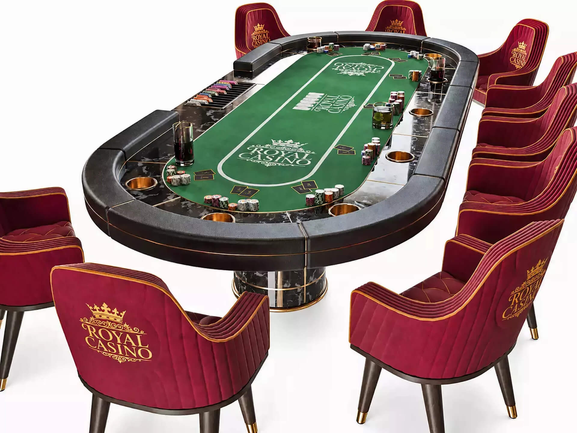 Casino Poker Table - Game Ready for Unreal Engine 5 3D Model