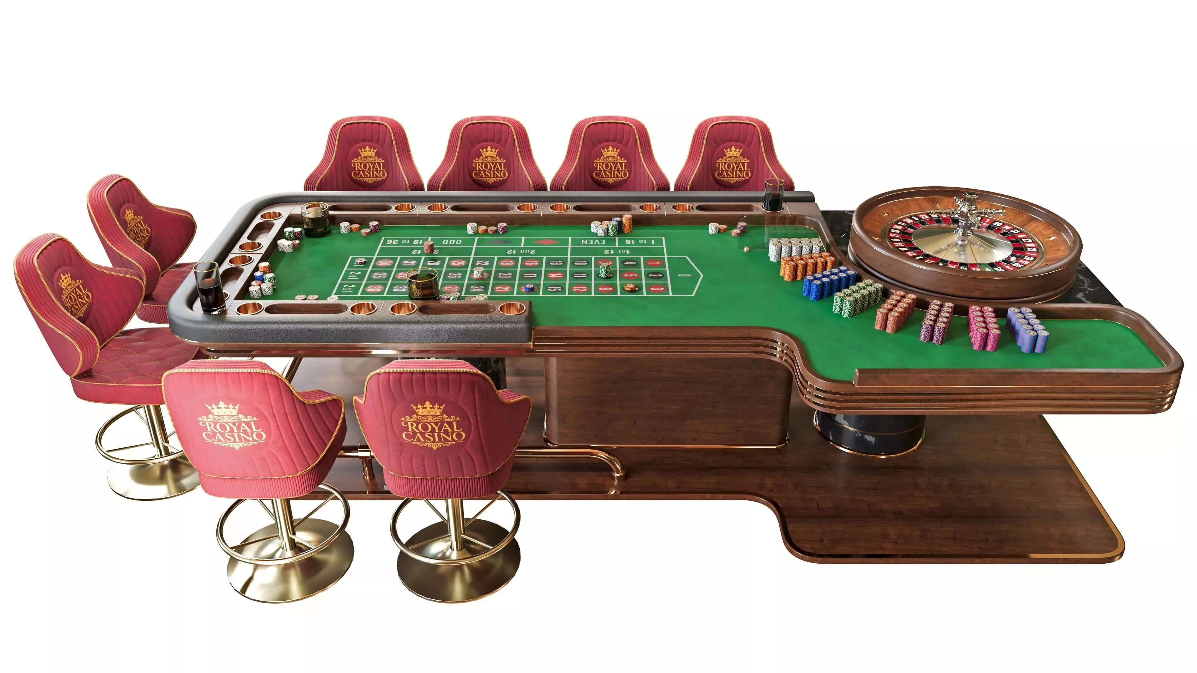 Casino Roulette Table &ndash GameReady for Unreal Engine 5 3D Model