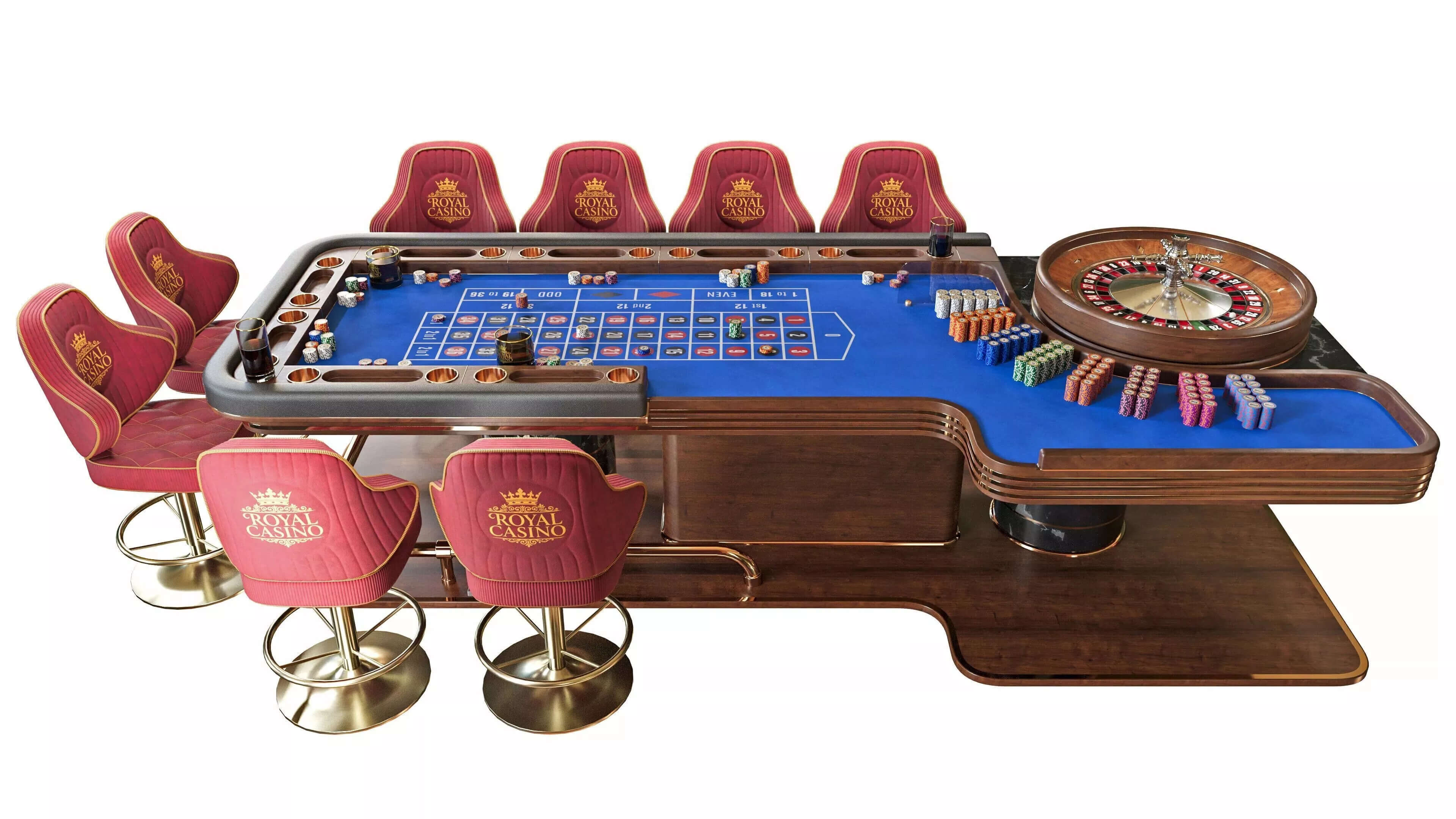 Casino Roulette Table &ndash GameReady for Unreal Engine 5 3D Model