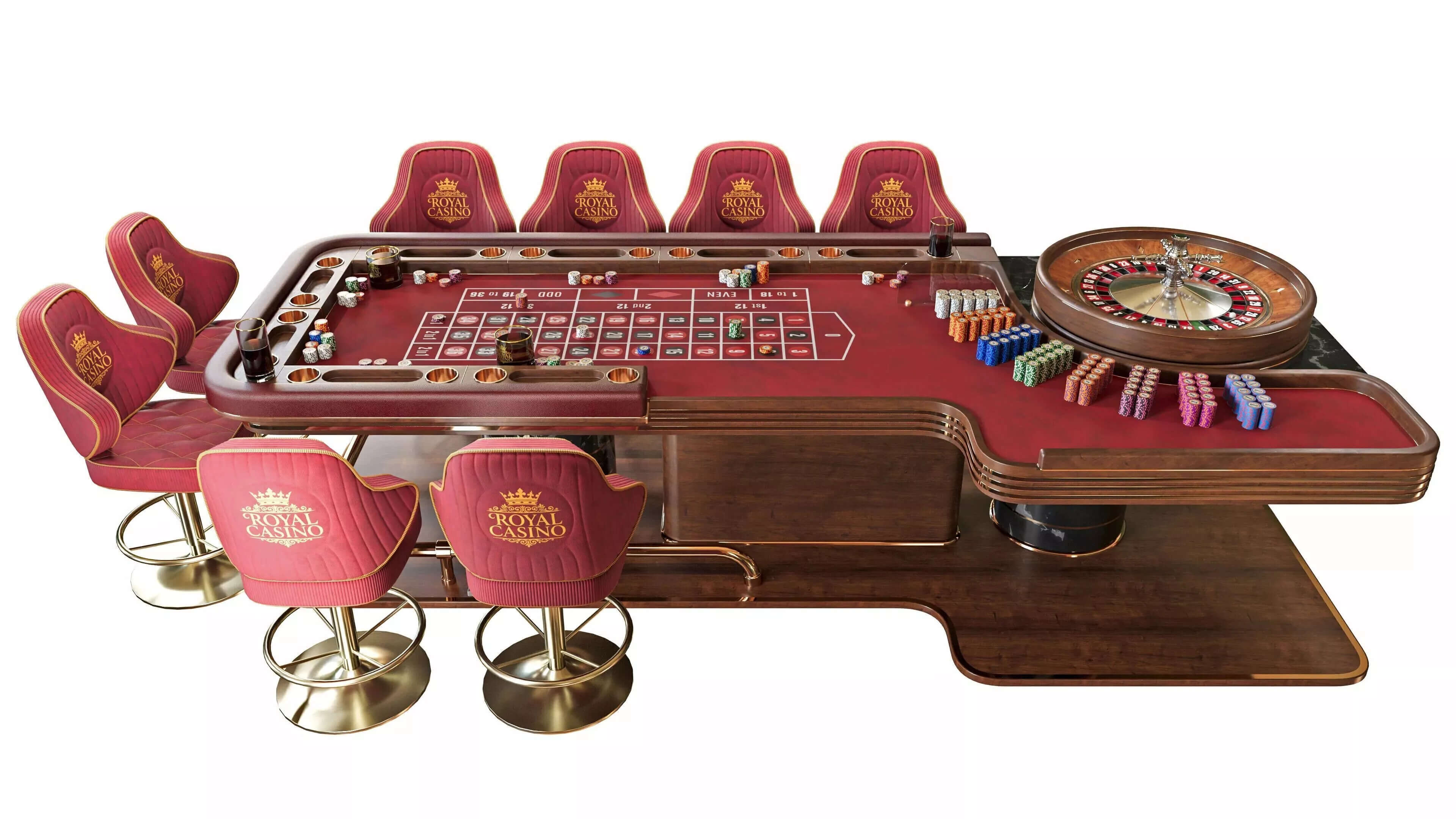 Casino Roulette Table &ndash GameReady for Unreal Engine 5 3D Model