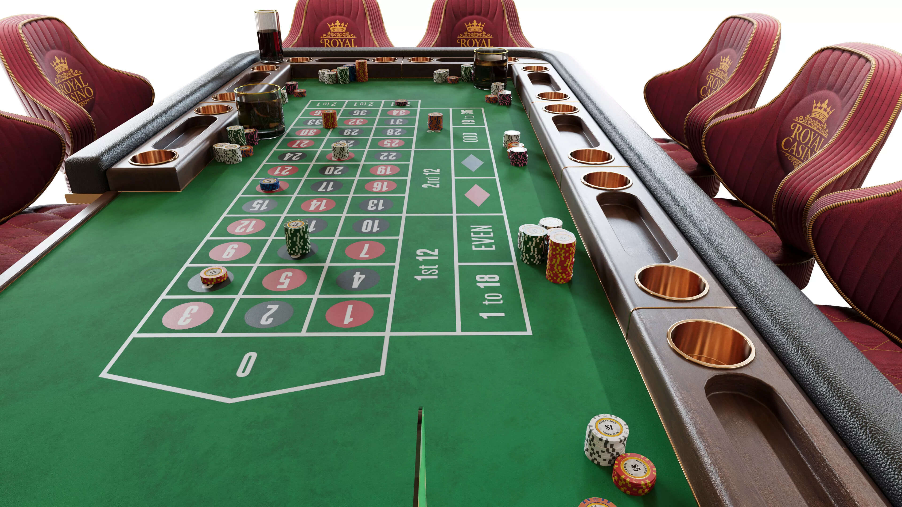 Casino Roulette Table &ndash GameReady for Unreal Engine 5 3D Model