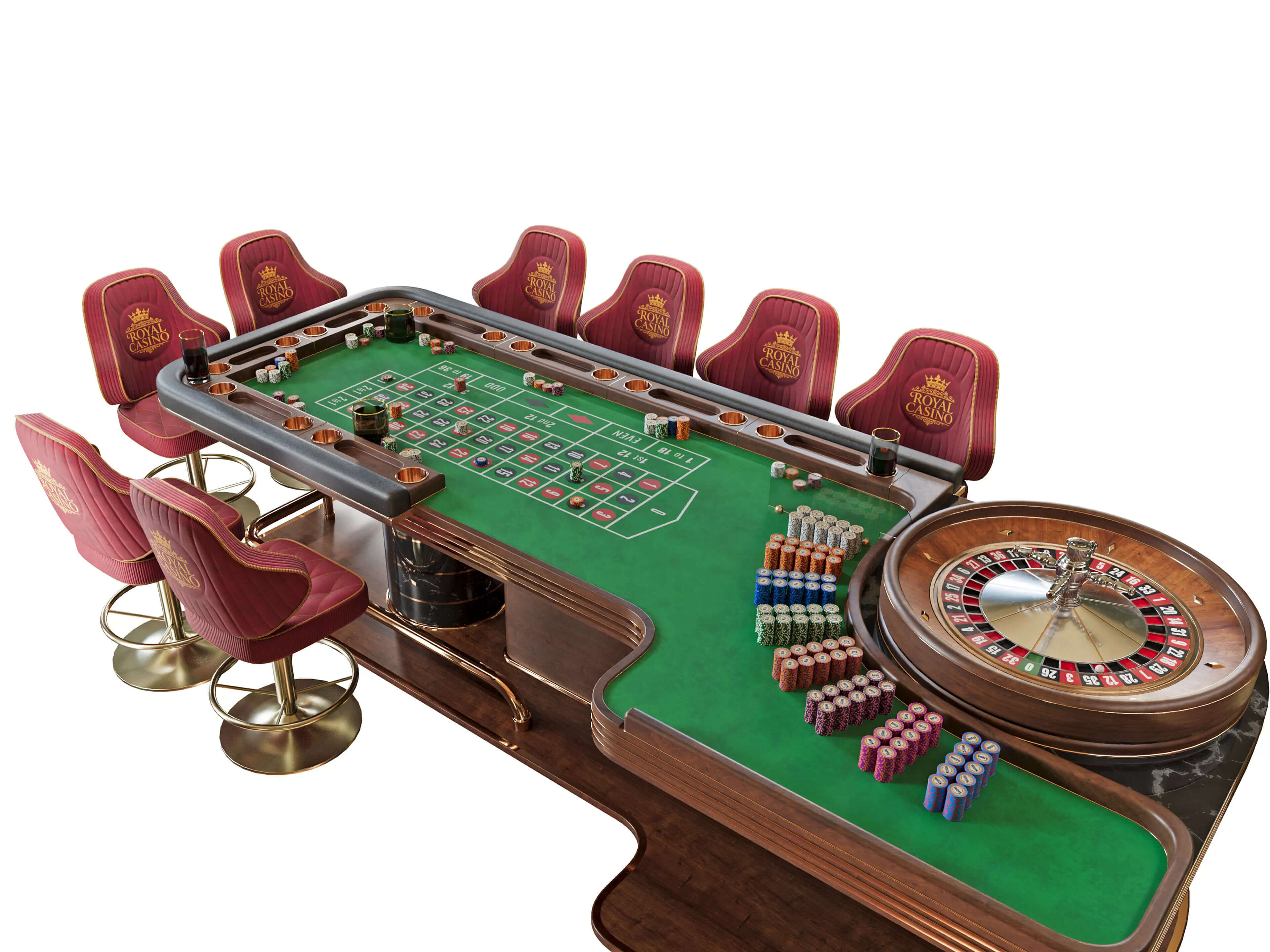 Casino Roulette Table &ndash GameReady for Unreal Engine 5 3D Model