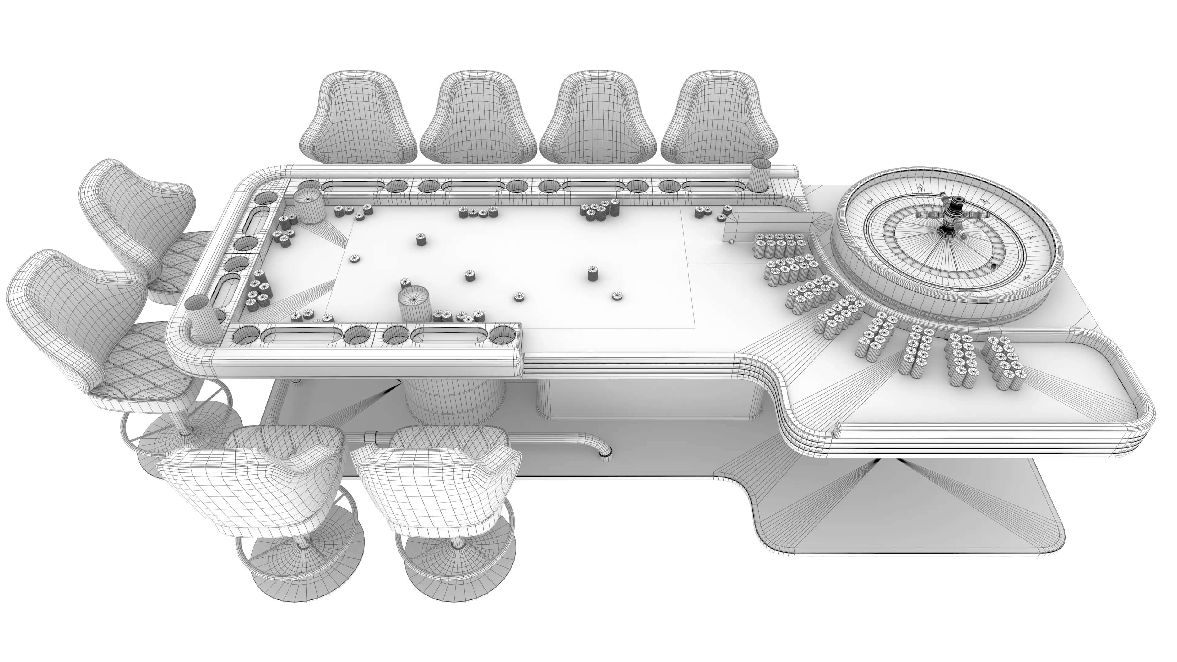 Casino Roulette Table &ndash GameReady for Unreal Engine 5 3D Model