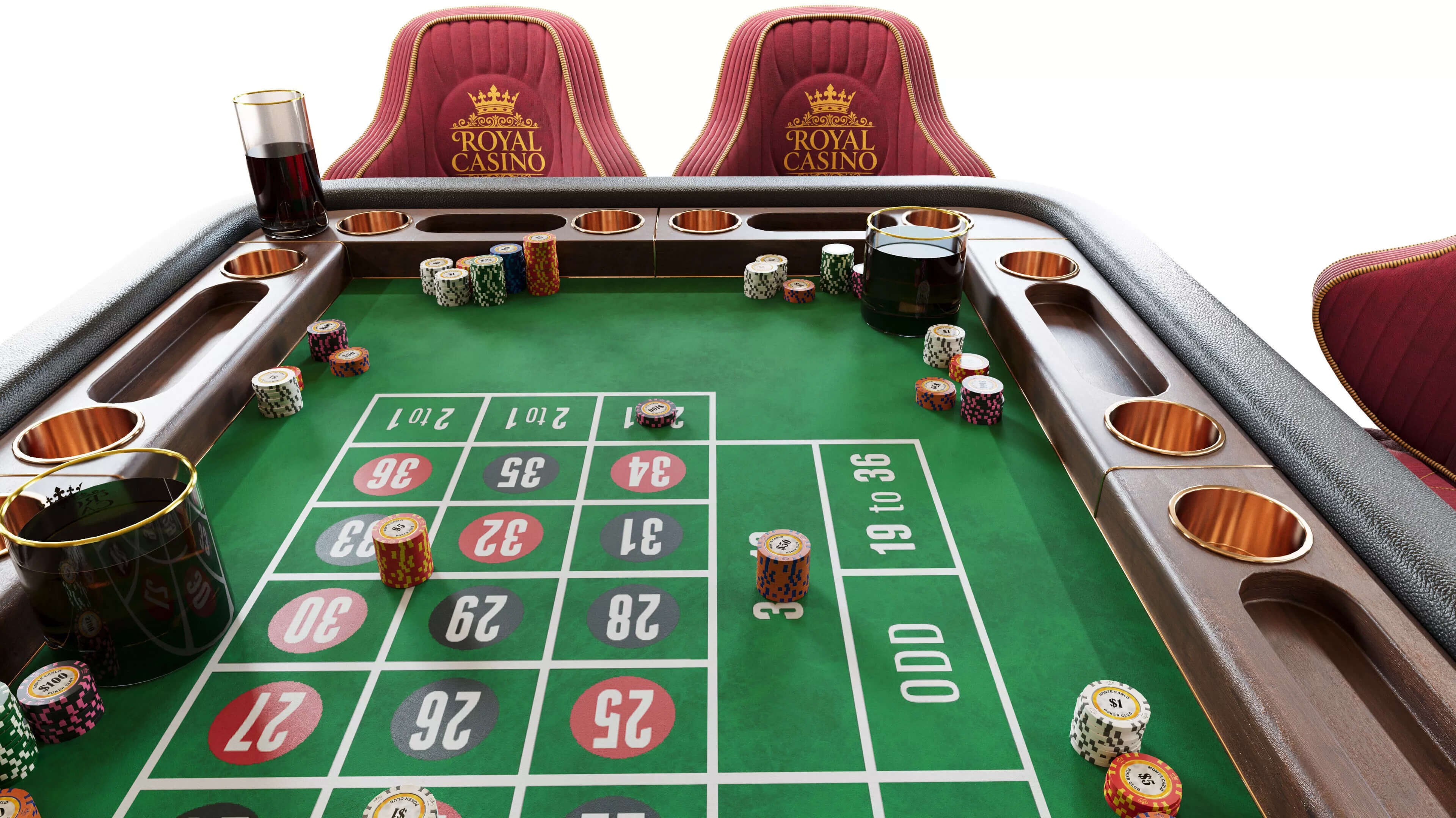 Casino Roulette Table &ndash GameReady for Unreal Engine 5 3D Model