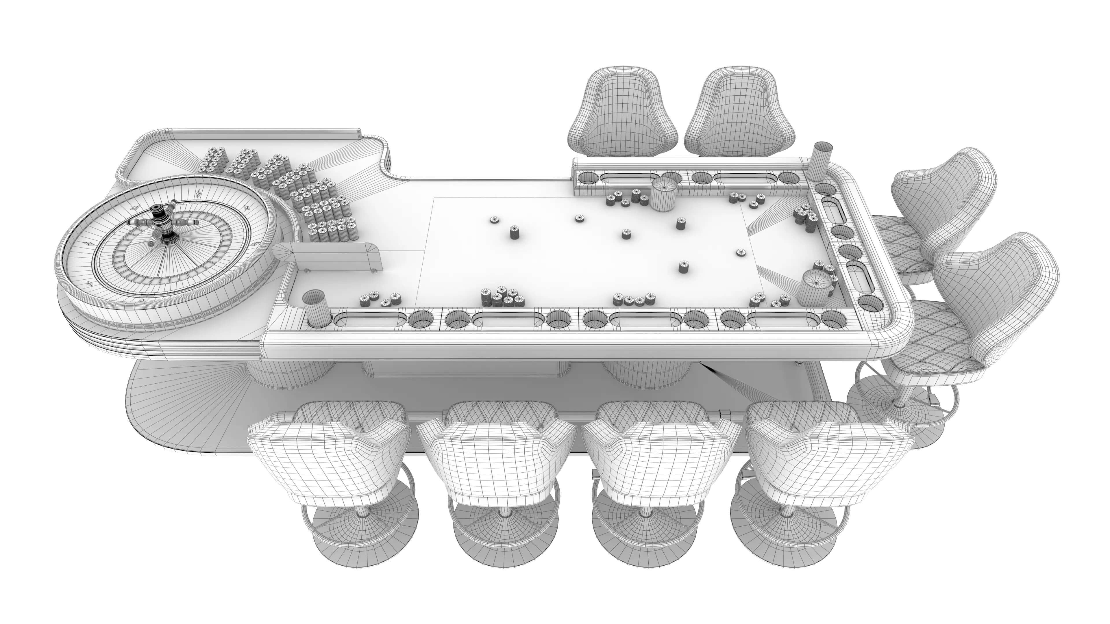 Casino Roulette Table &ndash GameReady for Unreal Engine 5 3D Model
