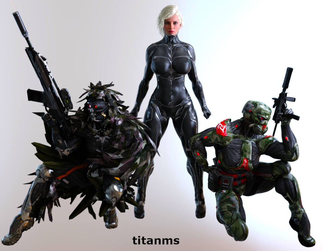 Trio 3D Render, Digital Artwork by titanms