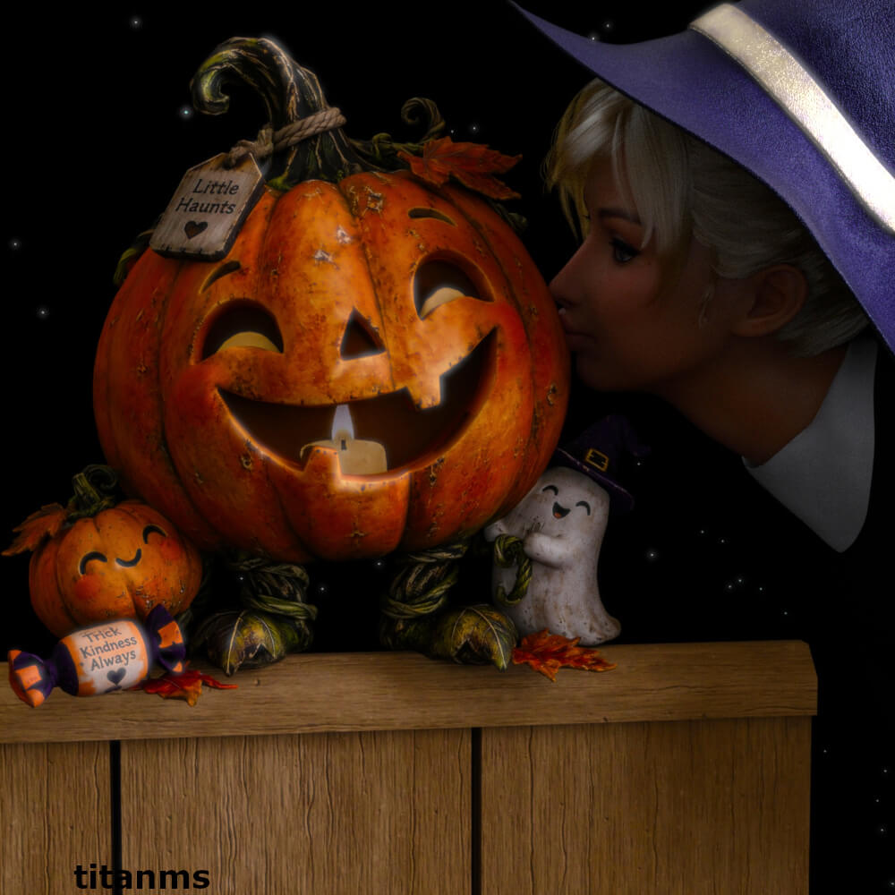 Witchs Kiss 3D Render, Digital Artwork by titanms