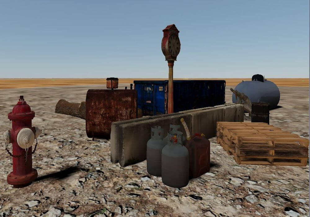 10 Detailed Objects Bundle 3D Model