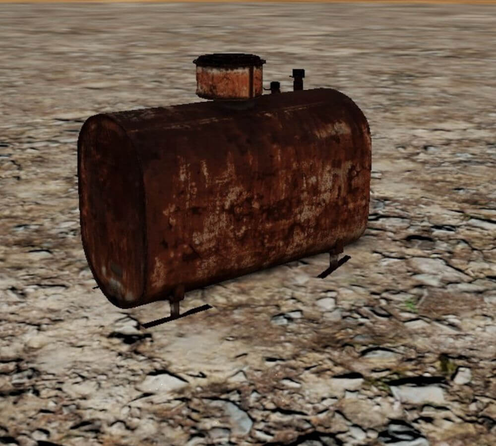 Rusty Gas Tank 3D Model