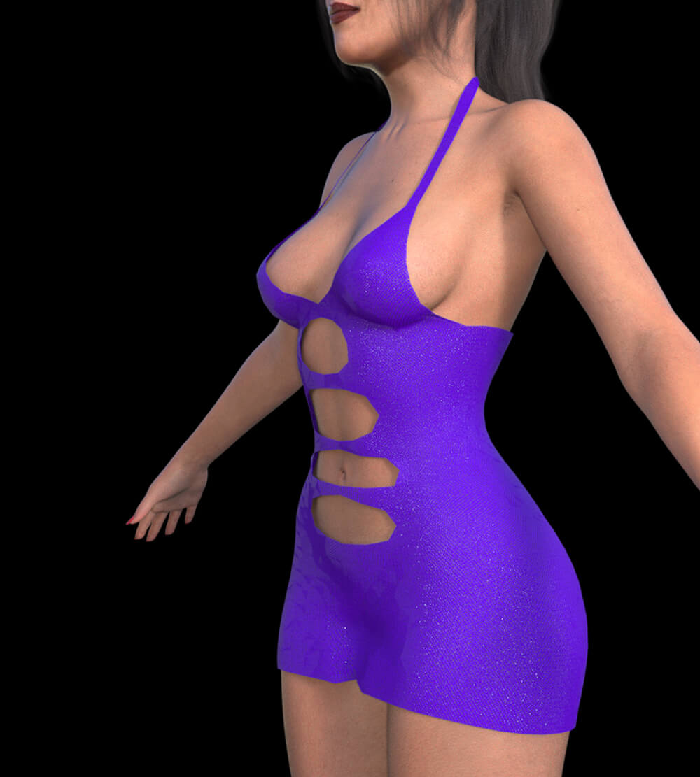Sexy Stretch Dress 3D Render, Digital Artwork by tobi999