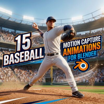 15 Baseball Motion Capture Animations