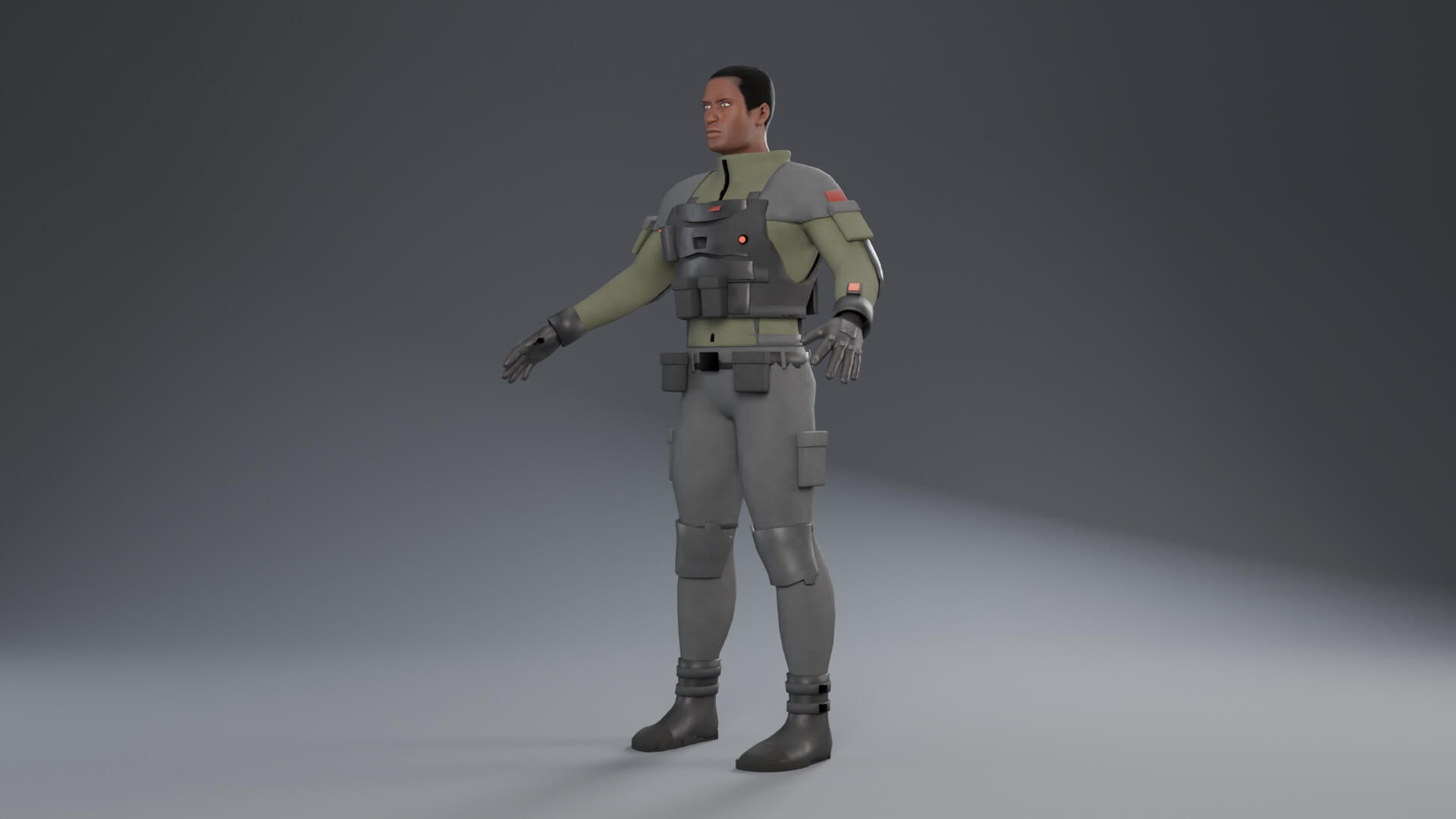 ECLIPSE-01 Tactical Operator - 19 Animations &amp 3 LODs 3D Model
