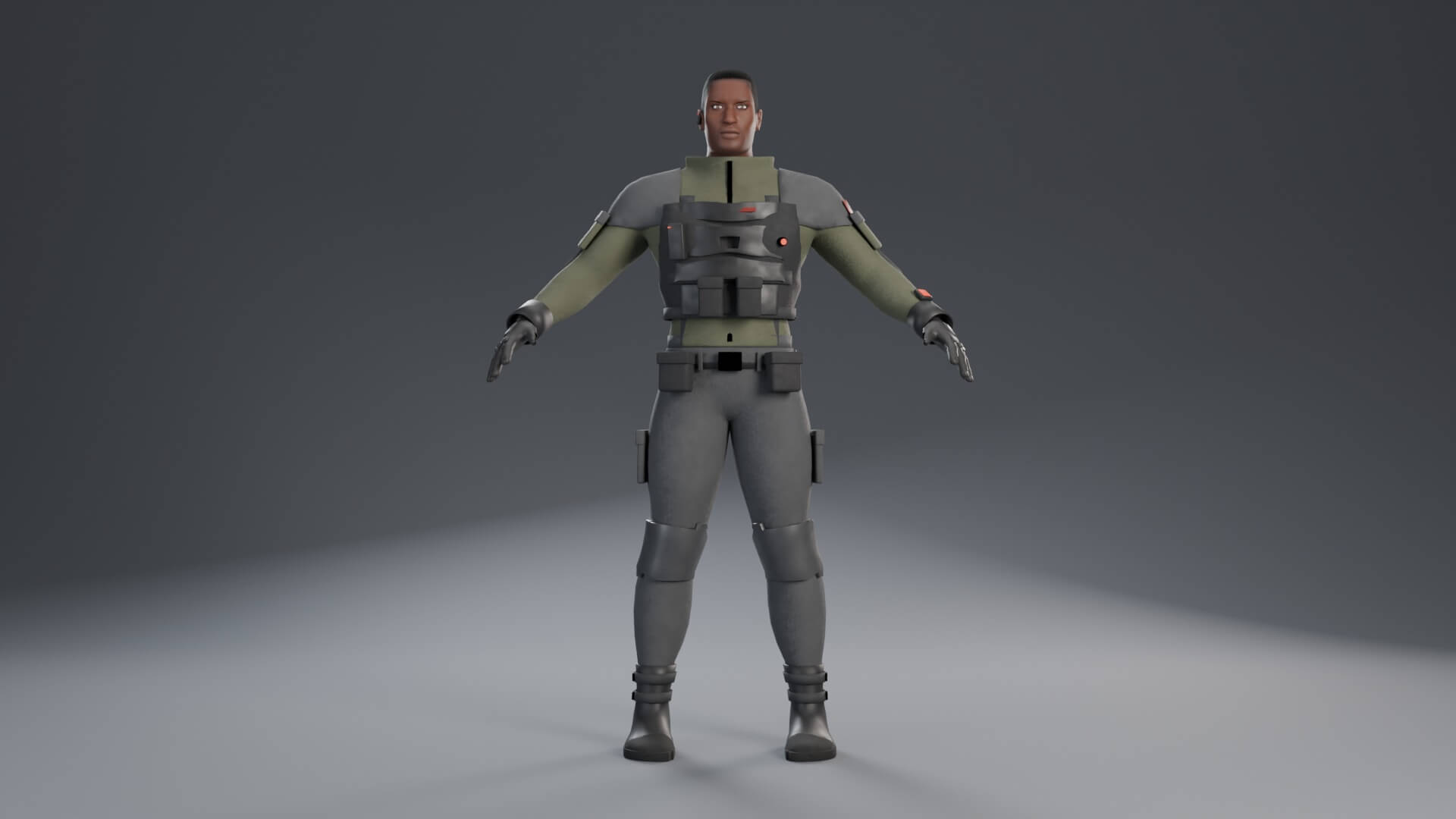 ECLIPSE-01 Tactical Operator - 19 Animations & 3 LODs 3D Model