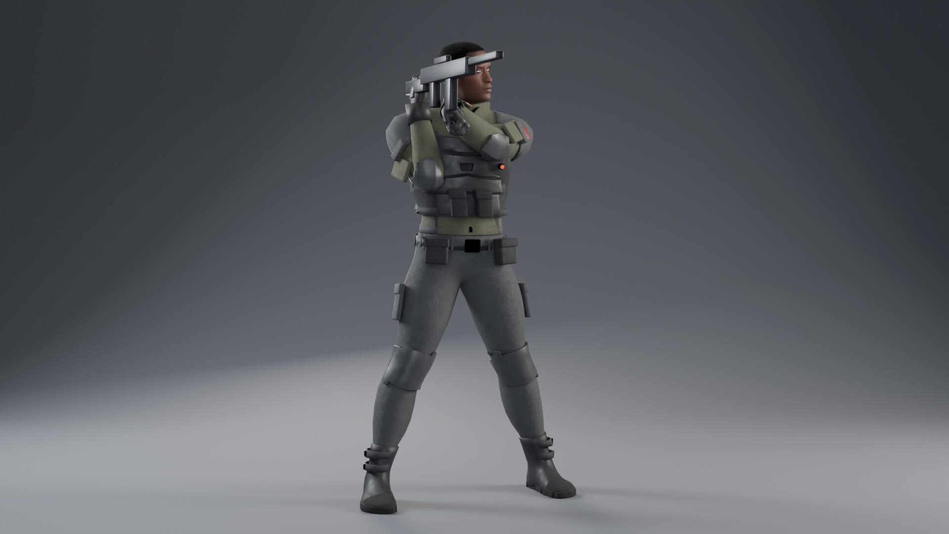 ECLIPSE-01 Tactical Operator - 19 Animations & 3 LODs 3D Model