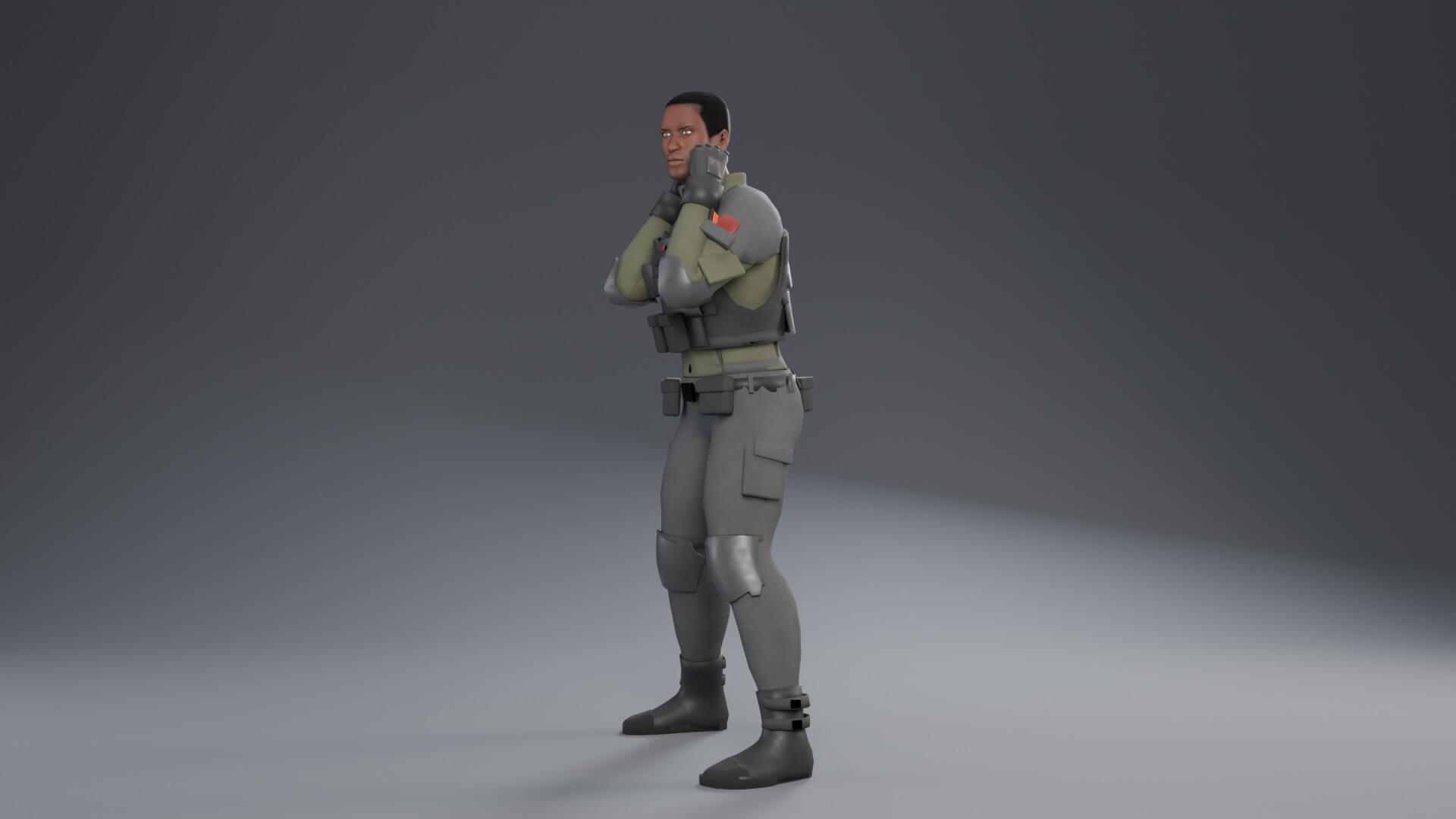 ECLIPSE-01 Tactical Operator - 19 Animations & 3 LODs 3D Model