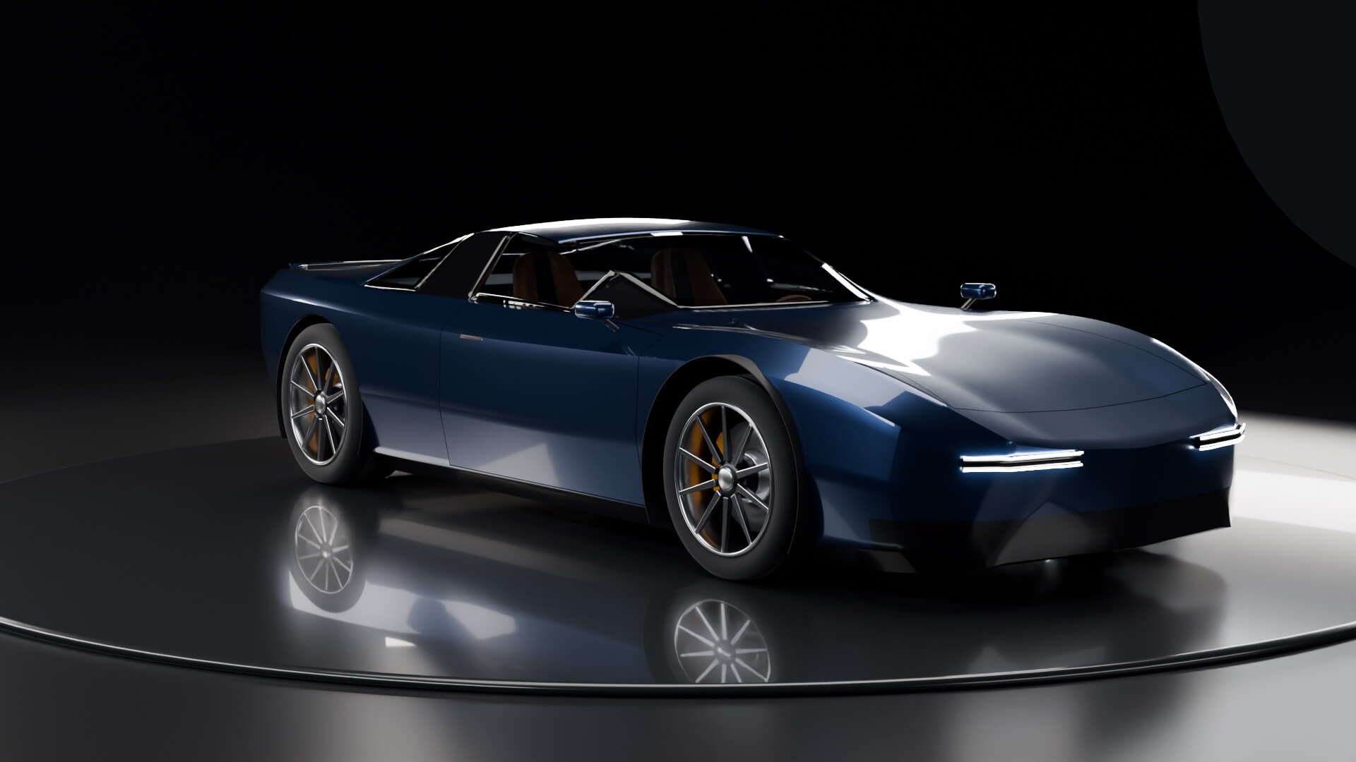 Guanelfi GT-EV Concept - Animated Electric Sports Car 3D Model