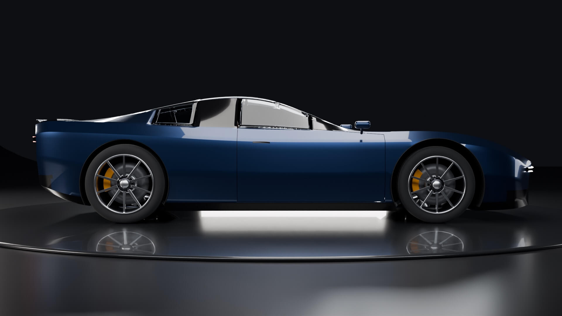Guanelfi GT-EV Concept - Animated Electric Sports Car 3D Model